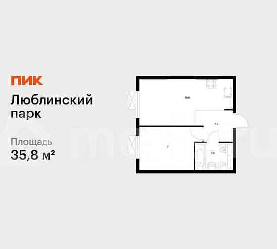 1-комн. квартира, 35.8 м2, 6/25 эт. Москва