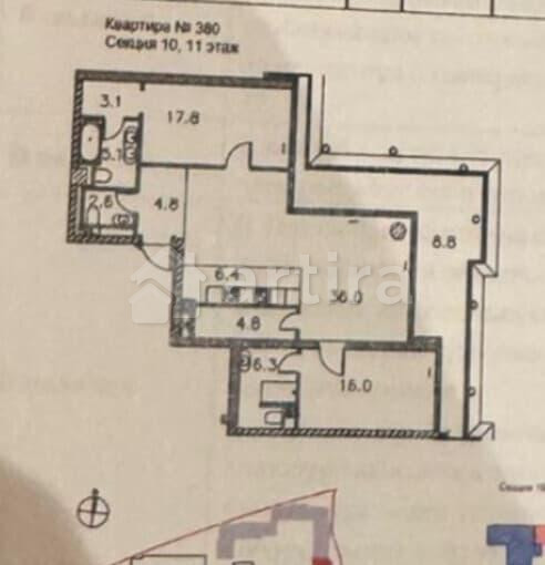 3-комн. квартира, 112 м2, 11/18 эт. Москва - изображение 11