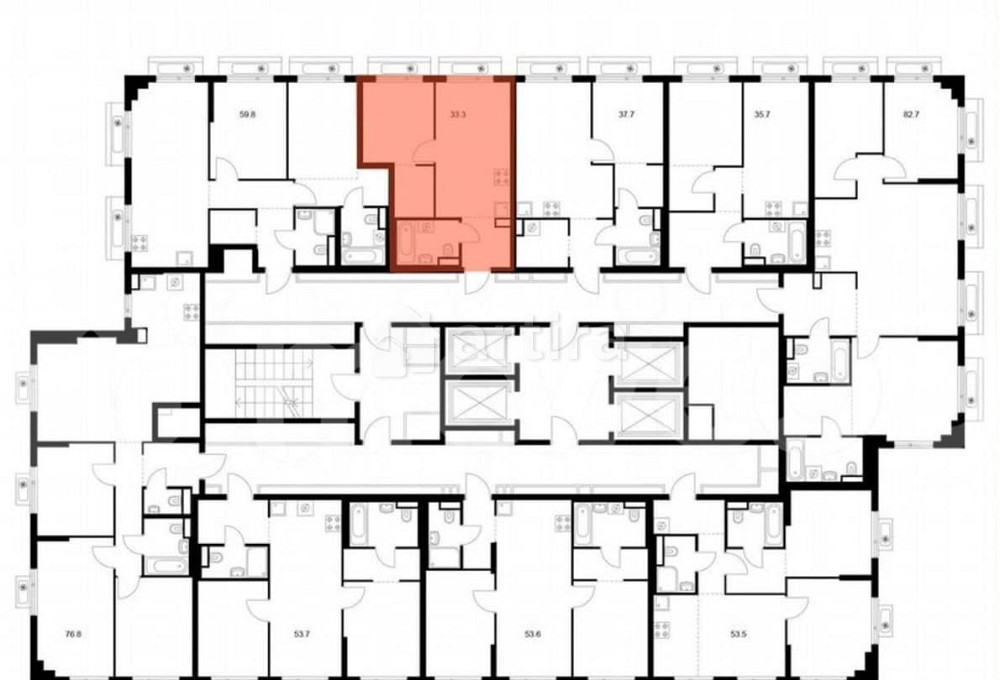 1-комн. квартира, 33.3 м2, 19/27 эт. Москва - изображение 2