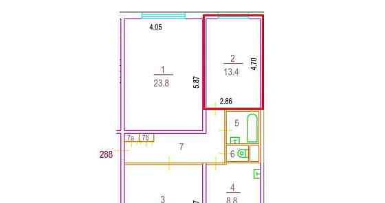 Комната, 13.4 м2, 1/12 эт. Москва