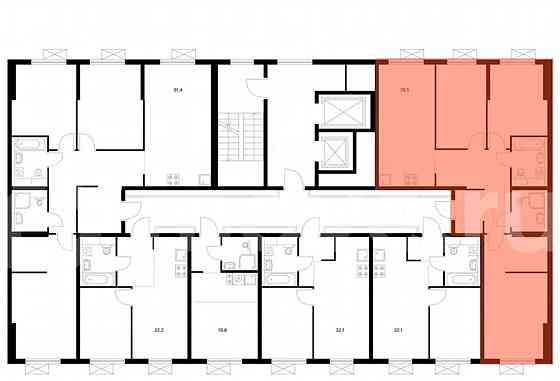 3-комн. квартира, 79.5 м2, 13/16 эт. Москва