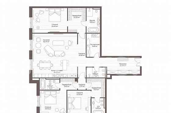 3-комн. пентхаус, 217.7 м2, 2/7 эт. Москва