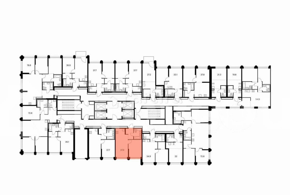 1-комн. квартира, 37.9 м2, 2/32 эт. Москва - изображение 3