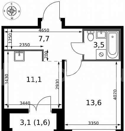 1-комн. квартира, 37.5 м2, 3/24 эт. Москва