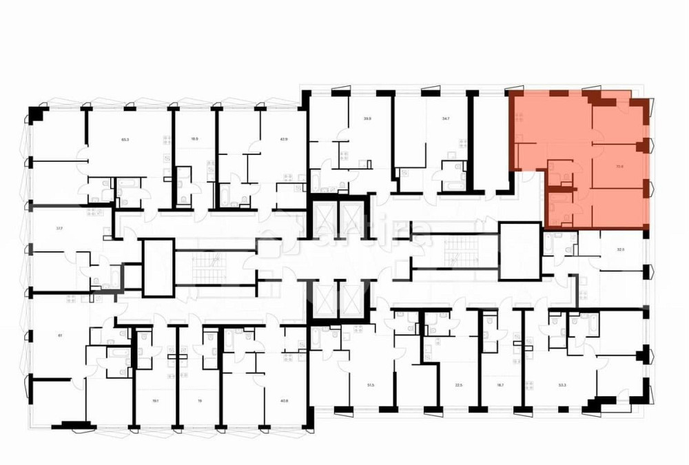 3-комн. квартира, 70.8 м2, 10/38 эт. Москва - изображение 2