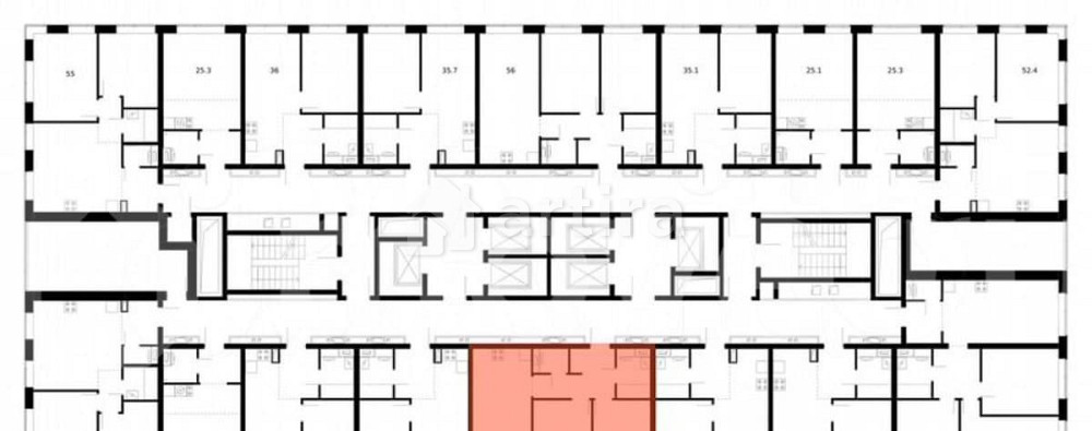 2-комн. квартира, 56.3 м2, 23/62 эт. Москва - изображение 2