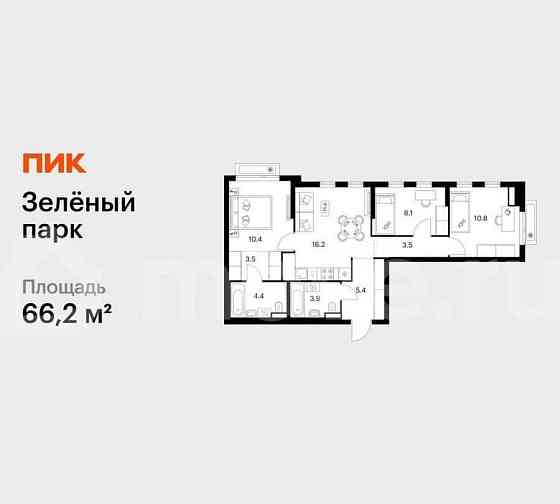 3-комн. квартира, 66.2 м2, 3/21 эт. Зеленоград