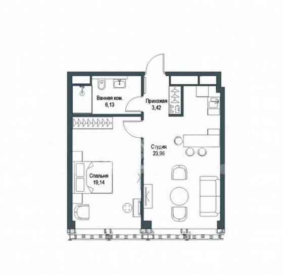 2-комн. квартира, 52.7 м2, 55/57 эт. Москва
