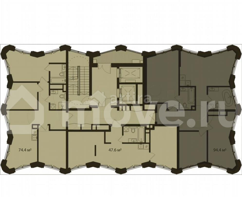 3-комн. квартира, 94.4 м2, 8/13 эт. Москва - изображение 7
