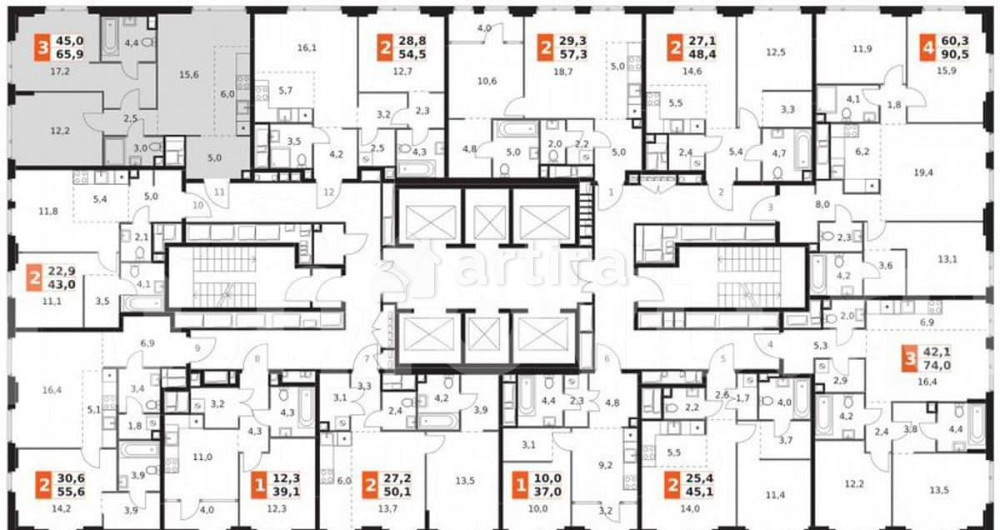 3-комн. квартира, 65.9 м2, 31/42 эт. Москва - изображение 2