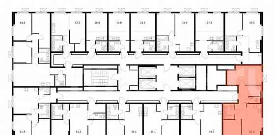 2-комн. квартира, 62.1 м2, 33/33 эт. Москва