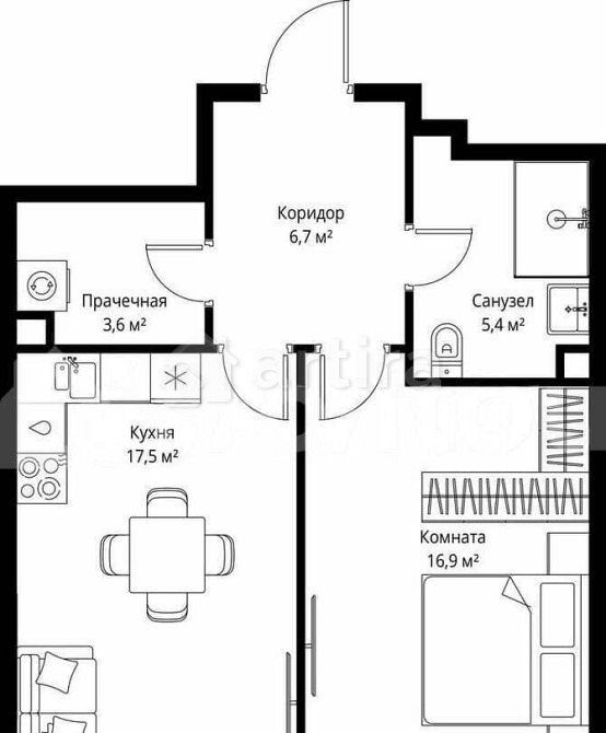 1-комн. квартира, 50.1 м2, 78/90 эт. Москва - изображение 3