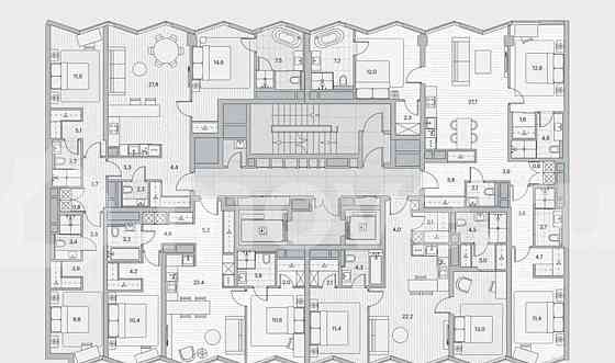 3-комн. пентхаус, 103.9 м2, 7/24 эт. Москва