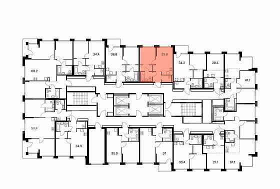 1-комн. квартира, 35.8 м2, 24/32 эт. Москва