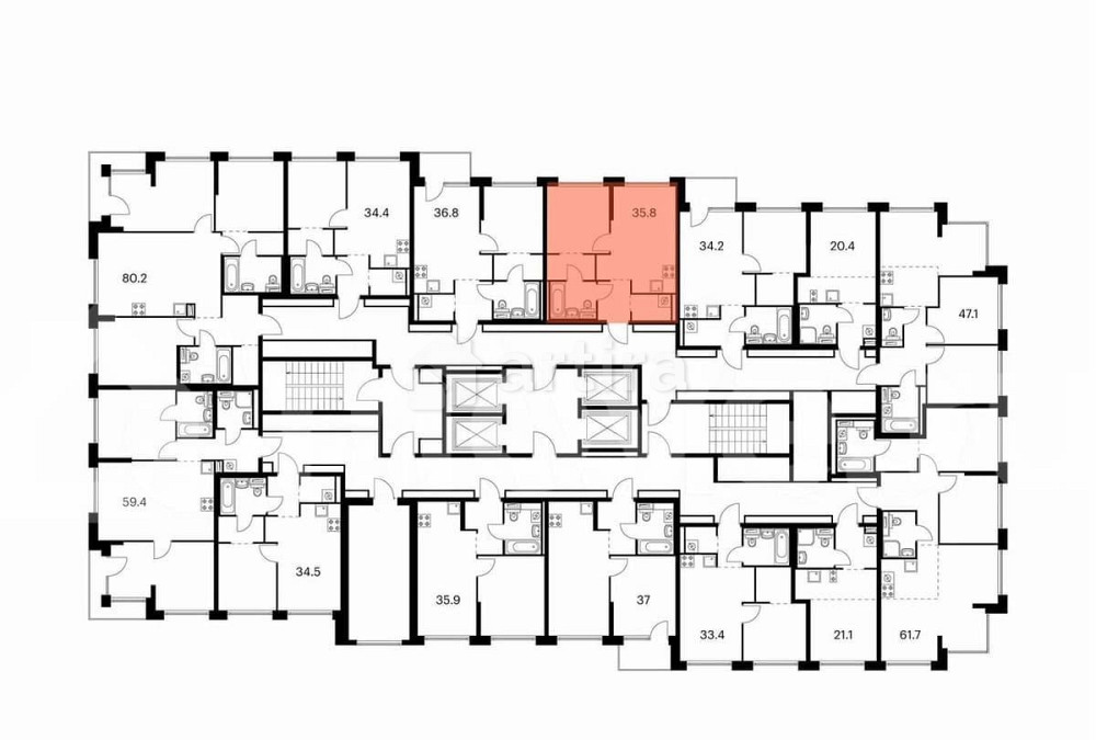 1-комн. квартира, 35.8 м2, 24/32 эт. Москва - изображение 3