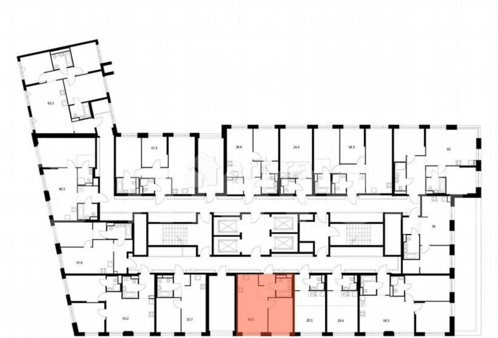 1-комн. квартира, 36.5 м2, 2/43 эт. Москва - изображение 2