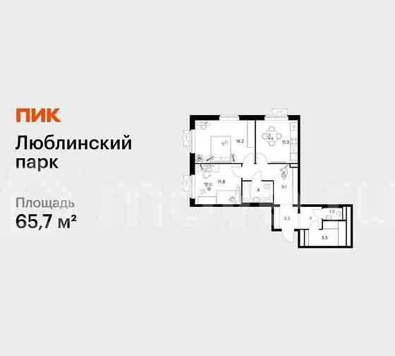 2-комн. квартира, 65.7 м2, 10/25 эт. Москва