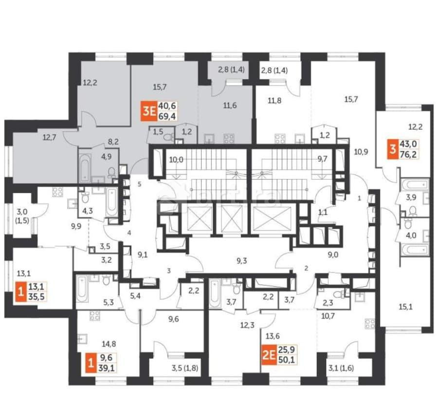 3-комн. квартира, 69.4 м2, 4/28 эт. Москва - изображение 19