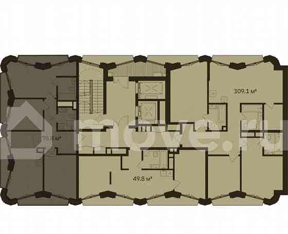 3-комн. квартира, 78.8 м2, 5/13 эт. Москва