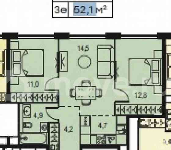 3-комн. квартира, 52.1 м2, 66/69 эт. Москва
