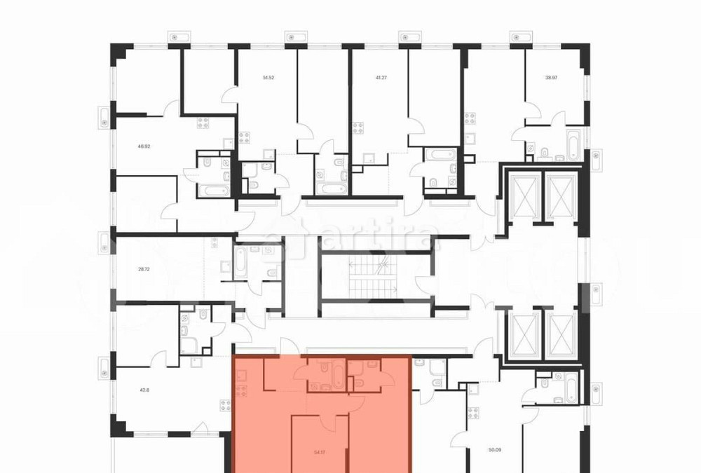 2-комн. квартира, 54.2 м2, 27/32 эт. Москва - изображение 2