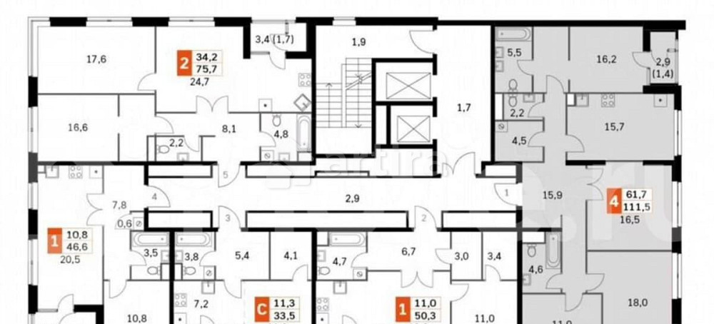 4-комн. квартира, 111 м2, 15/28 эт. Москва - изображение 3