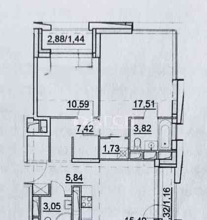 2-комн. квартира, 68 м2, 18/26 эт. Москва