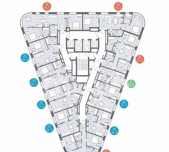 4-комн. квартира, 83.4 м2, 26/31 эт. Москва