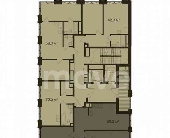 2-комн. квартира, 69.2 м2, 2/5 эт. Москва