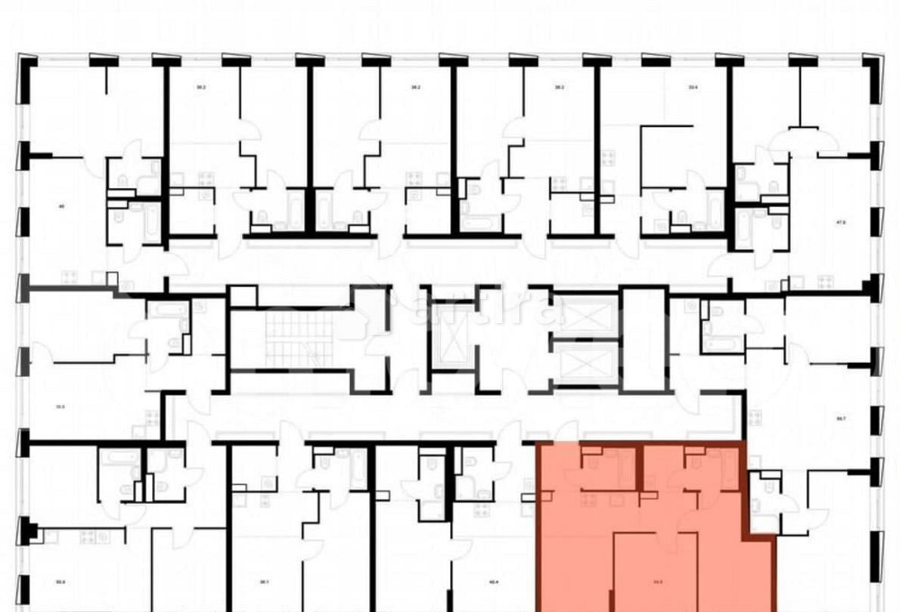 2-комн. квартира, 54.6 м2, 20/20 эт. Москва - изображение 2