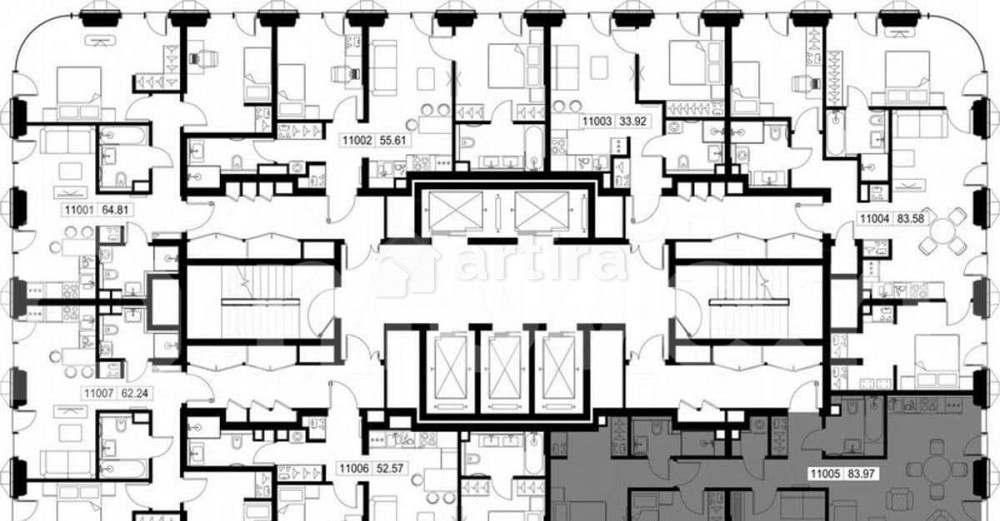 3-комн. квартира, 84 м2, 10/52 эт. Москва - изображение 4