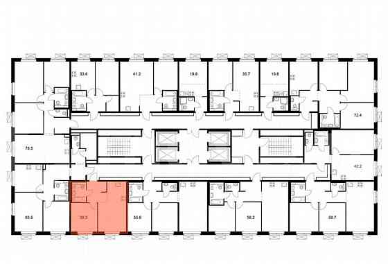 1-комн. квартира, 39.3 м2, 21/25 эт. Москва