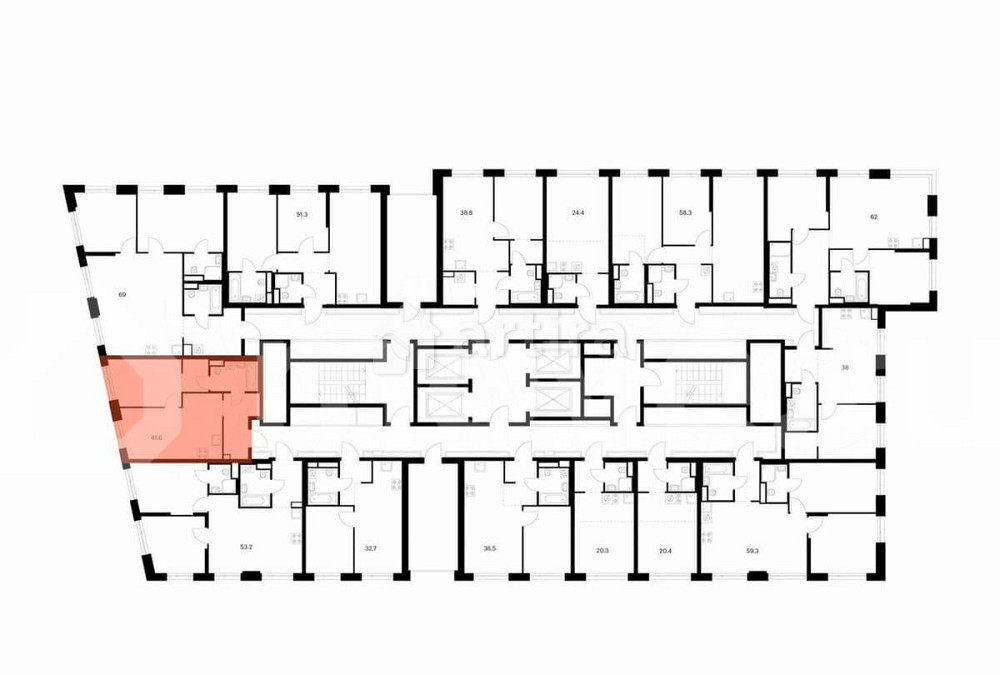 1-комн. квартира, 41.6 м2, 16/43 эт. Москва - изображение 2