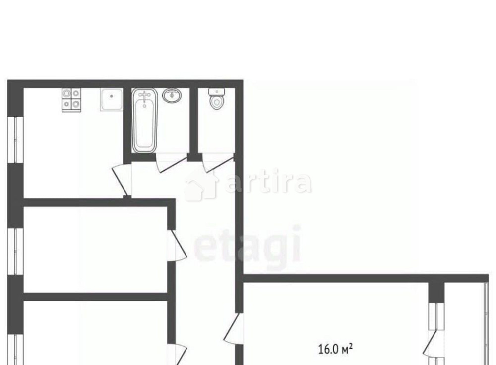 Комната, 16 м2, 1/9 эт. Москва - изображение 7