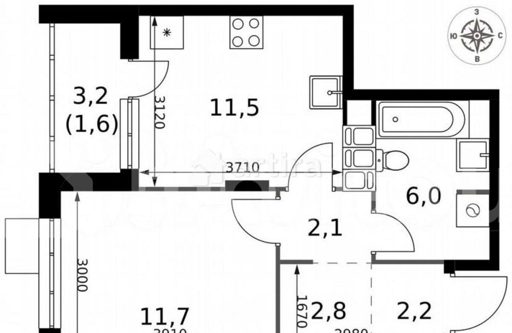 1-комн. квартира, 37.9 м2, 18/25 эт. Москва - изображение 1