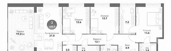 4-комн. квартира, 105.7 м2, 8/21 эт. Москва