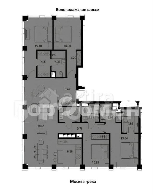 4-комн. квартира, 137.2 м2, 45/48 эт. Москва - изображение 7