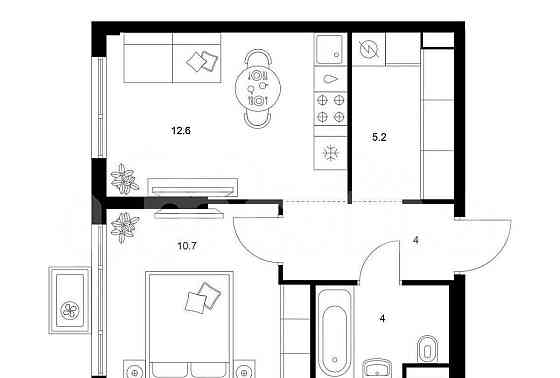 1-комн. квартира, 36.5 м2, 17/23 эт. Москва