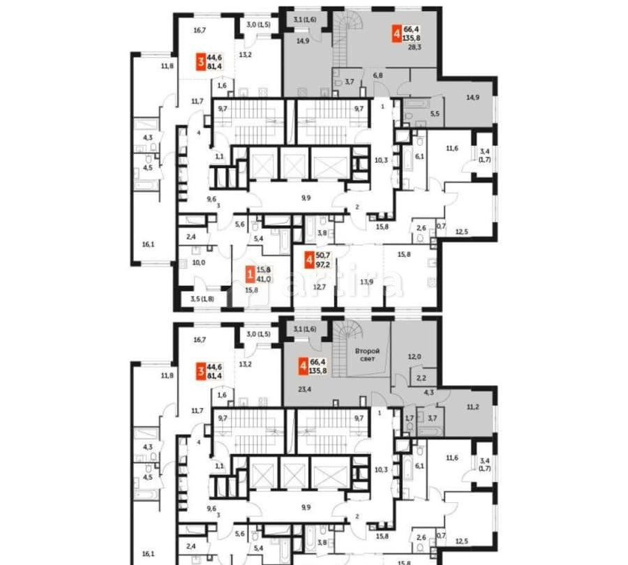4-комн. квартира, 135.8 м2, 35/37 эт. Москва - изображение 14