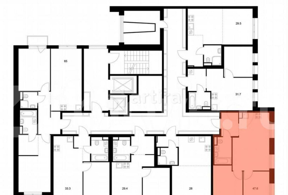 2-комн. квартира, 47.6 м2, 11/12 эт. Москва - изображение 4