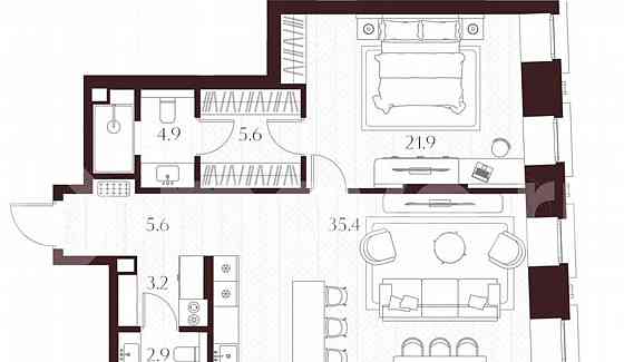 1-комн. квартира, 79.5 м2, 4/8 эт. Москва