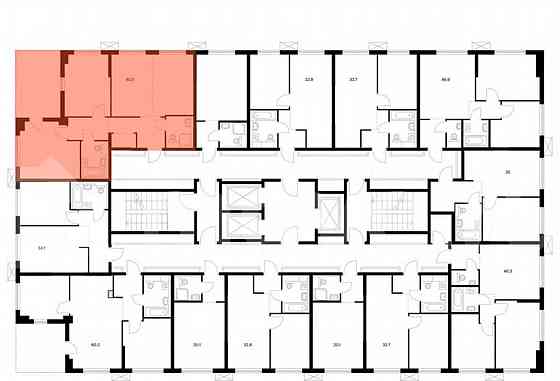 3-комн. апарт-ы, 80.5 м2, 22/24 эт. Москва
