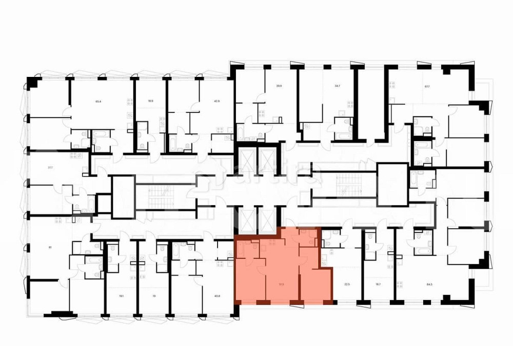 2-комн. квартира, 51.5 м2, 19/38 эт. Москва - изображение 3
