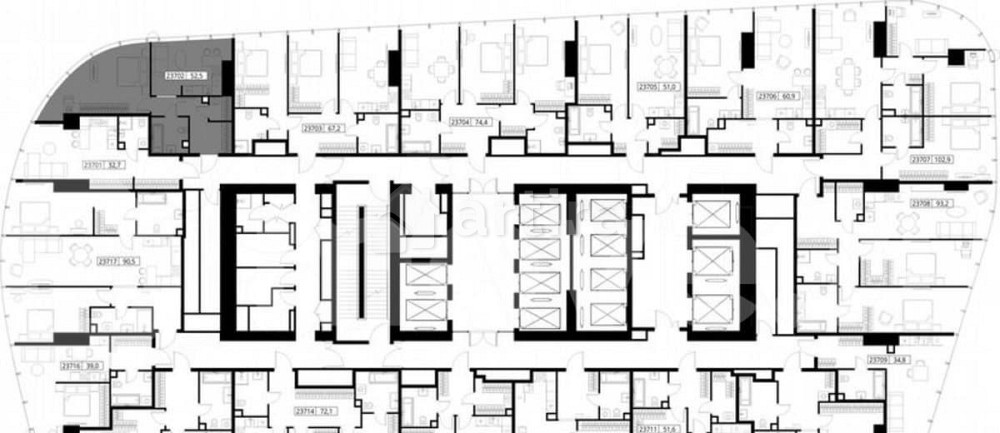 1-комн. квартира, 52.5 м2, 37/90 эт. Москва - изображение 4