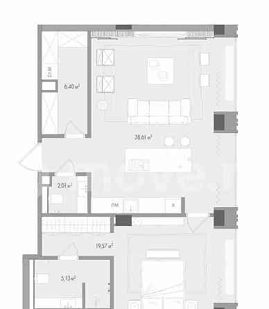 1-комн. пентхаус, 73.5 м2, 9/13 эт. Москва