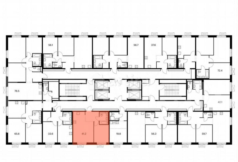 1-комн. квартира, 41.2 м2, 15/25 эт. Москва - изображение 2