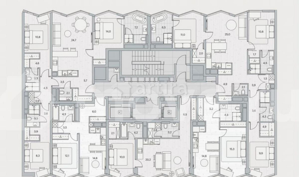 3-комн. пентхаус, 103 м2, 13/20 эт. Москва - изображение 4