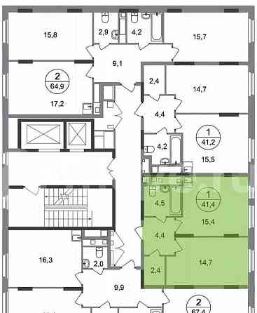 1-комн. квартира, 41.4 м2, 10/17 эт. Москва