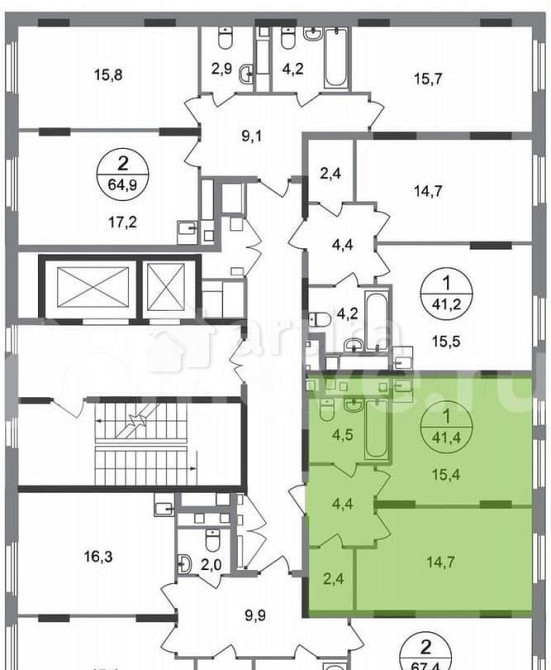 1-комн. квартира, 41.4 м2, 10/17 эт. Москва - изображение 4