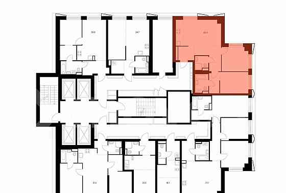2-комн. квартира, 60.9 м2, 37/38 эт. Москва